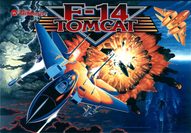 F-14 Tomcat Custom Backglass (Mirrored) – classicplayfields.com